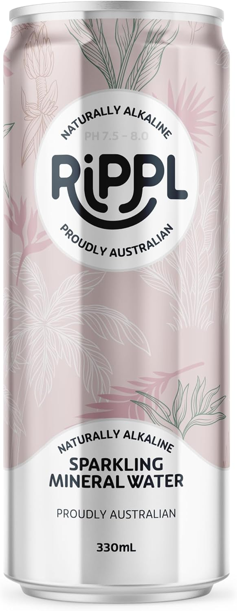 Rippl Floral Canned Sparkling Mineral Water, 330 Ml, 24 Pack image number 5