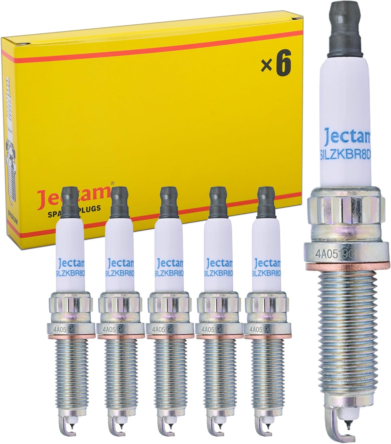 Iridium Platinum Spark Plug 6 PCS SILZKBR8D8S 97506 Compatible with BMW 135I 135Is 335I 435I 535I 640I 740I M2 M235I M3 M4 X3 X5 X6 Replace for 12120039664 12120038896 12120038704 image number 1