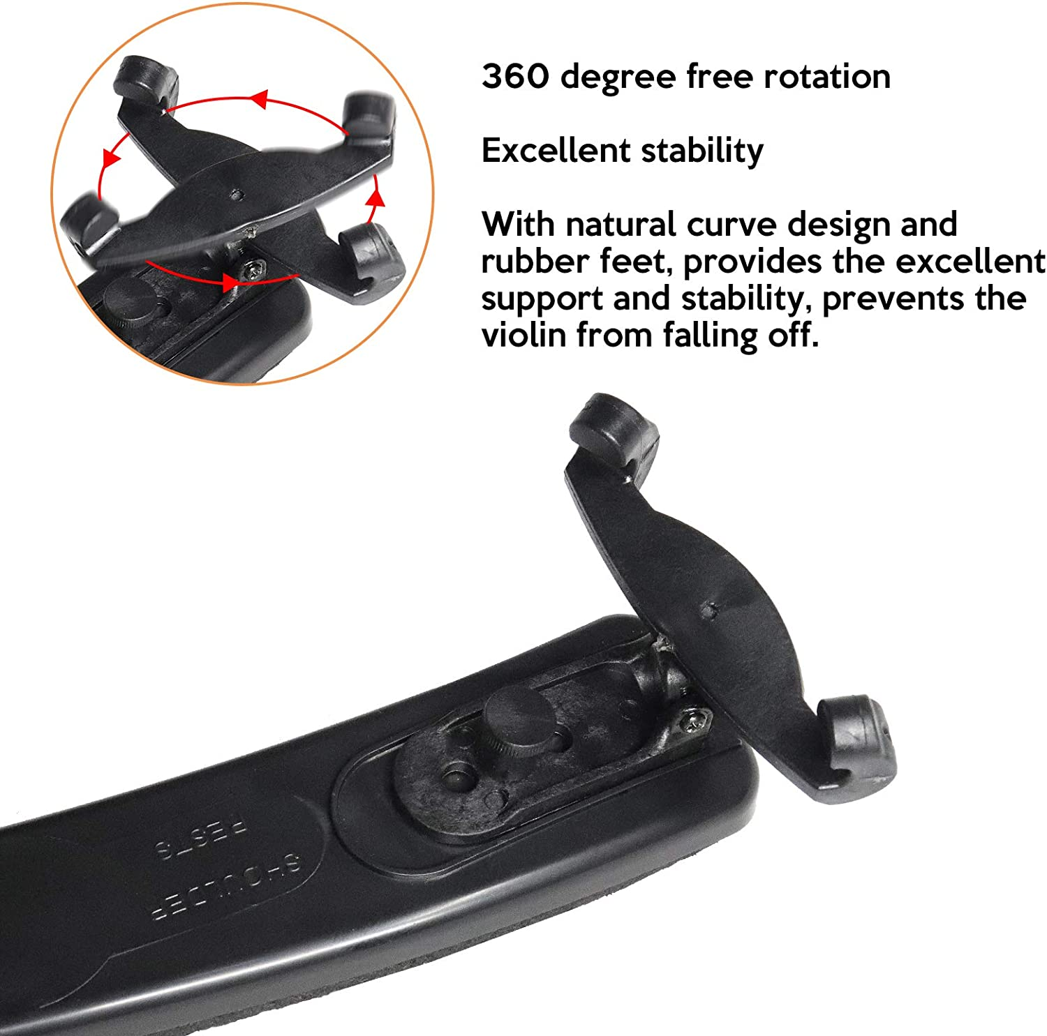 Valuehall Violin Shoulder Rest for 3/4 4/4 Violin Shoulder Holder Shoulder Rest Plastic EVA Padded Violin Shoulder Support for Musician Adult Students V1B08 image number 5