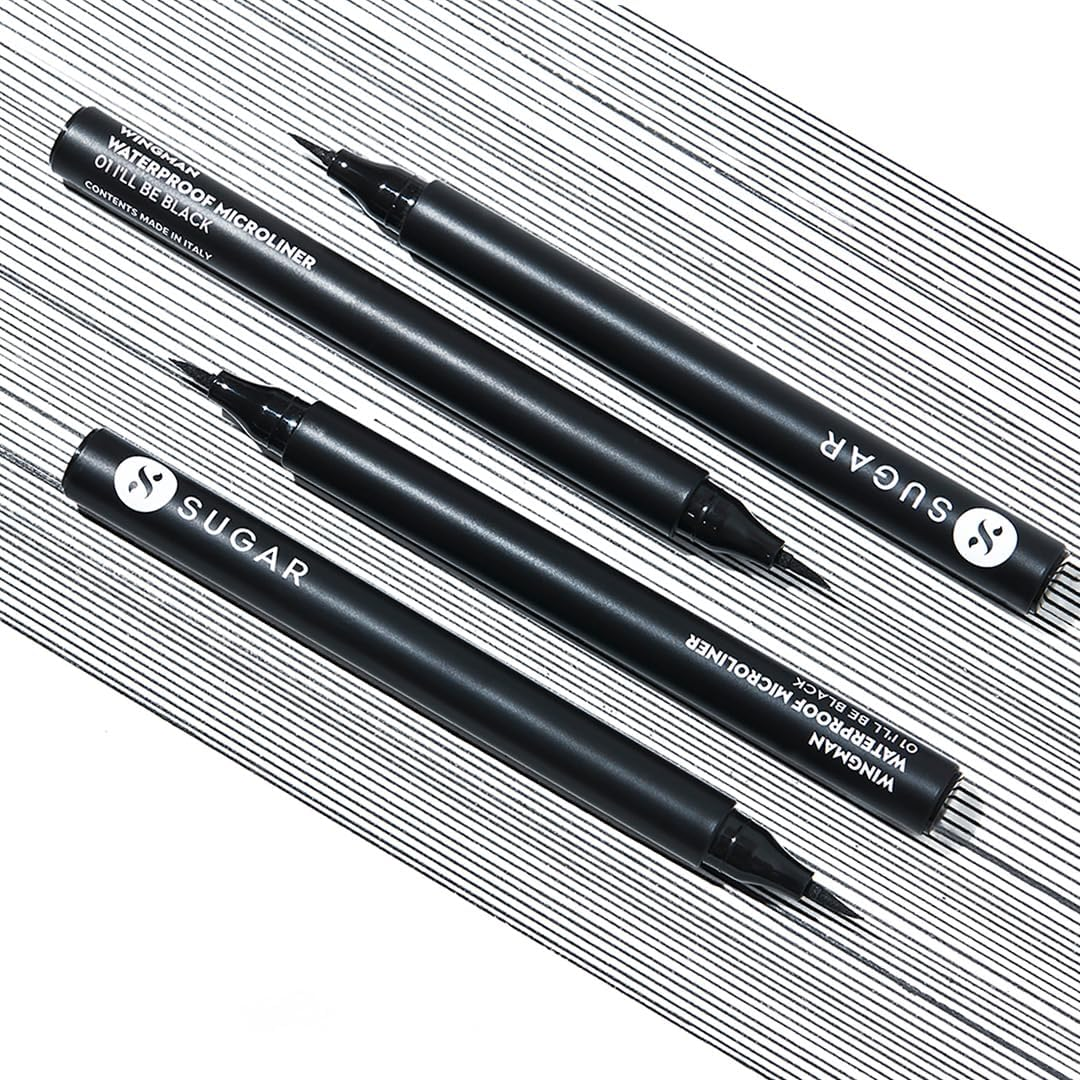 SUGAR Cosmetics Wingman Waterproof Microliner - 01 I'Ll Be Black image number 6