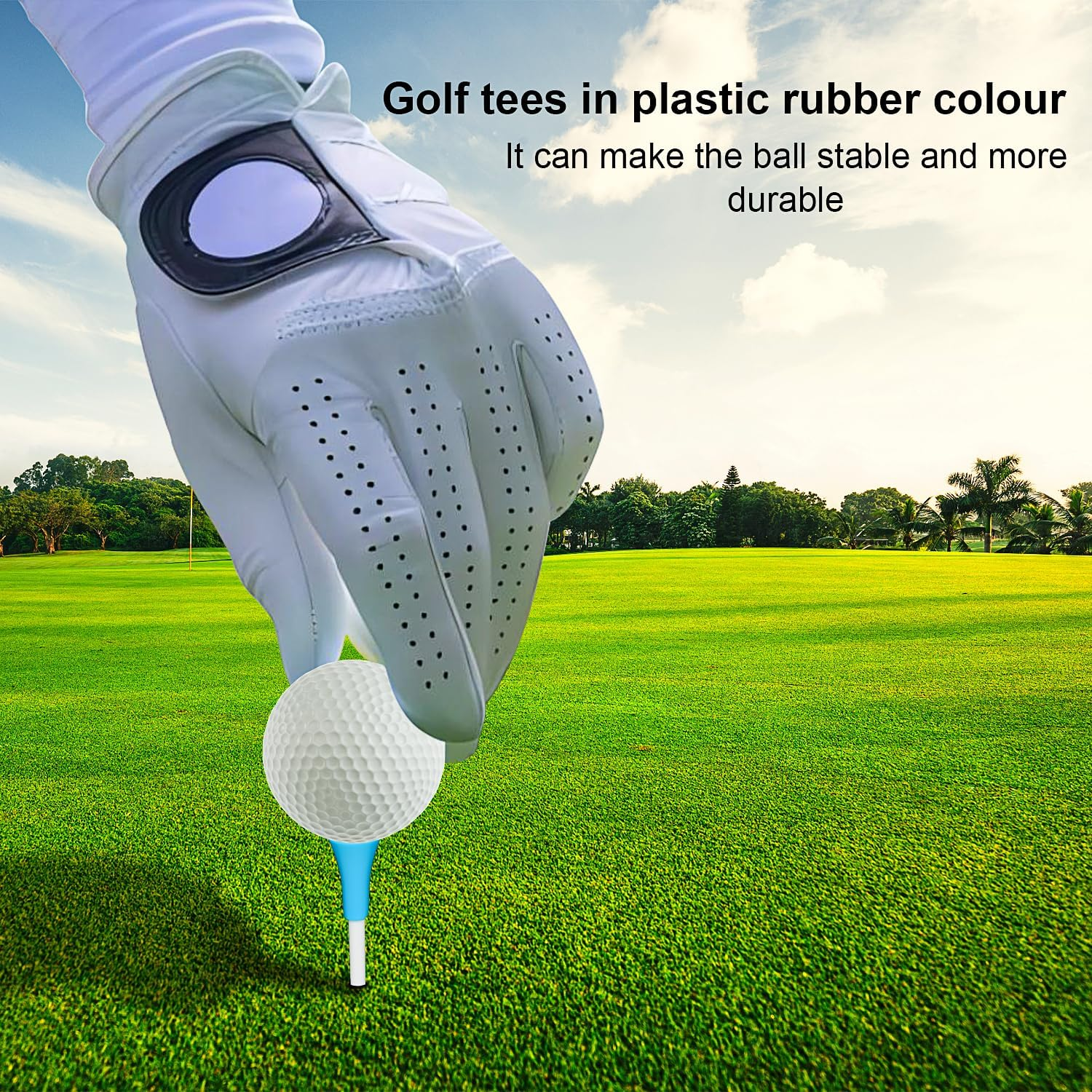 Plastic Golf Tees Unbreakable Golf Tees,Golf Tees Plastic Bulk for Man/Women (Random Colors) image number 5
