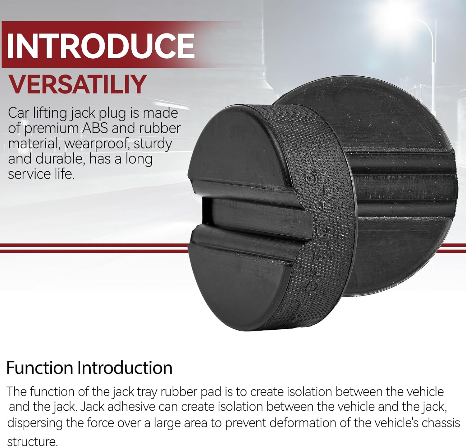 Trolley Jack Rubber Pad for Jack Stands, Slotted Frame Rail Protector for VW, Audi, Skoda, Seat, Pinch Weld Protector for Car Lifting Durable Anti-Slip Design image number 6