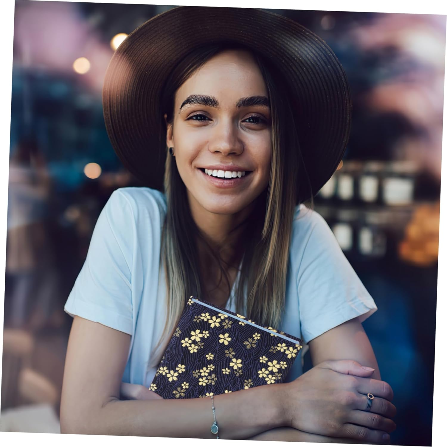 Kisangel Book Sleeve Cover Protective Book Decor Cloth Book Protector Exquisite Book Sleeve for Book Lover,Blue image number 4