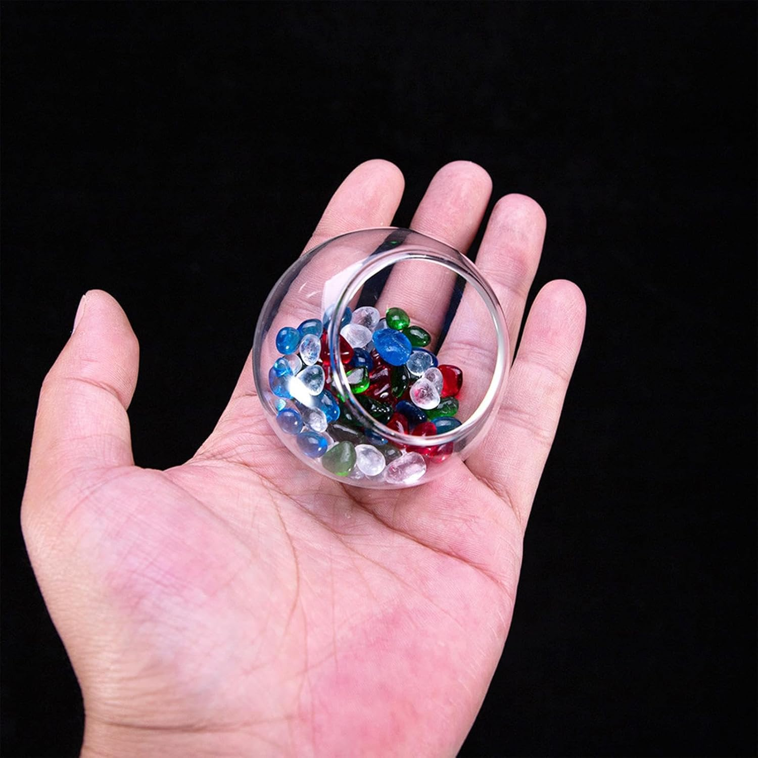 Betta Fish Cave, Aquarium Shrimp Resting Shelter, Decorative Breeding, 6X6Cm for Tank, Black Color, Ideal Hermit Crabs, Aquatic Reptiles Small Aquatic Creatures