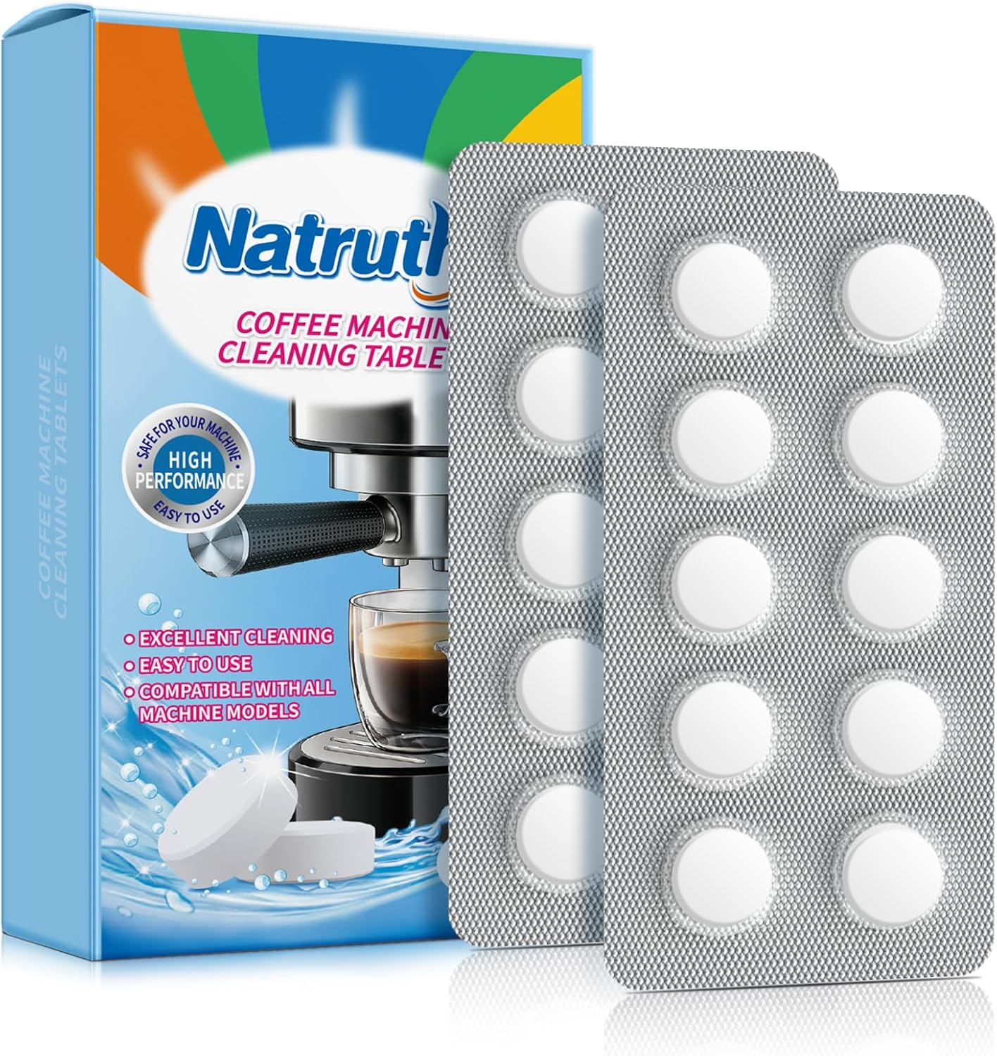 NATRUTH Coffee Cleaning Tablets 20-Pack Coffee Descaler for Espresso Machines,Coffee Makers & Brewers &ndash; Removes Oil,Coffee Residue & Build-Up for Optimal Performance (2G/Capsule) image number 3