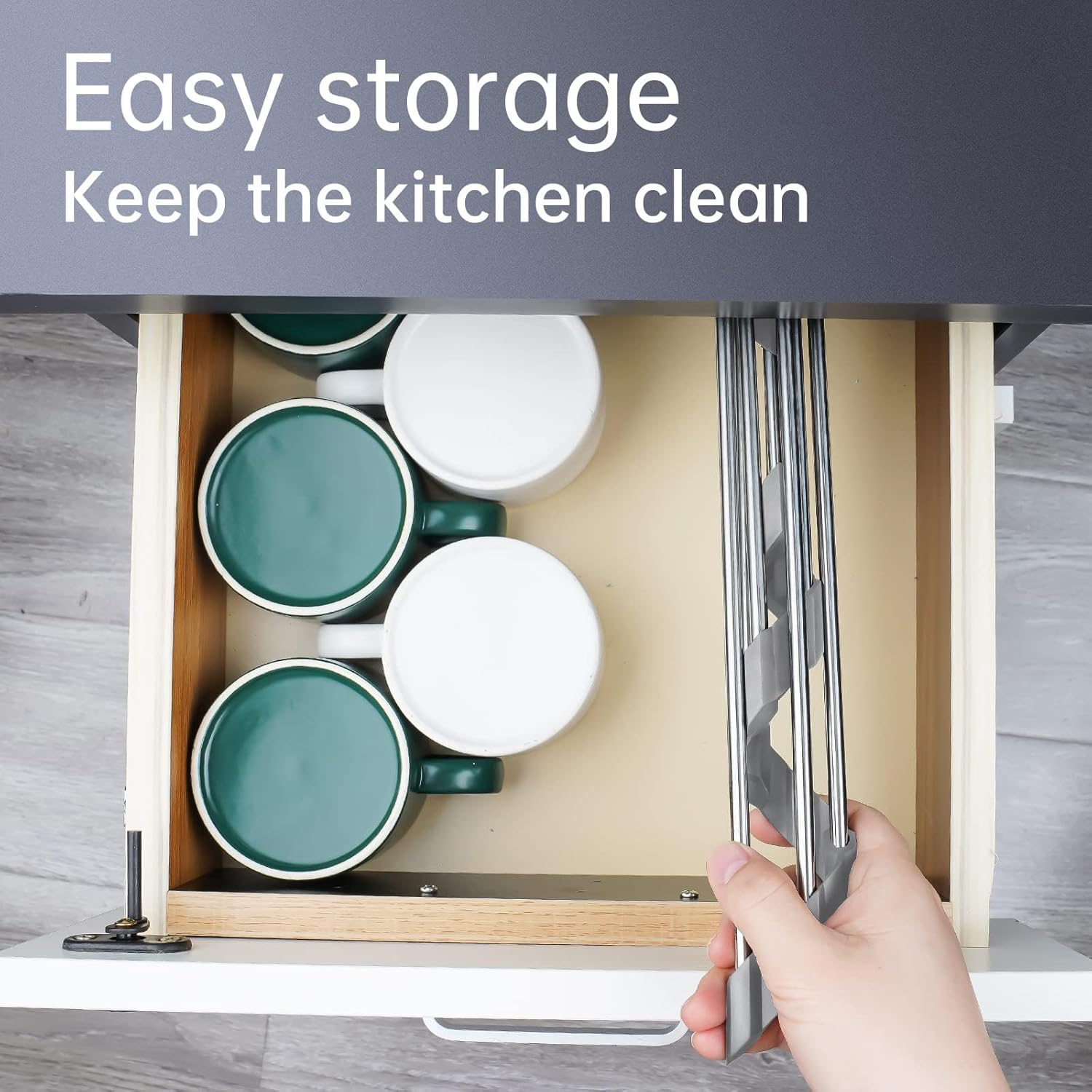 Foldable Stainless Steel Triangle Dish Drying Rack for Sink Corner, Grey Roll-Up Space Saver Drainer Mat with Sponge Holder - Multipurpose Kitchen Organizer image number 2