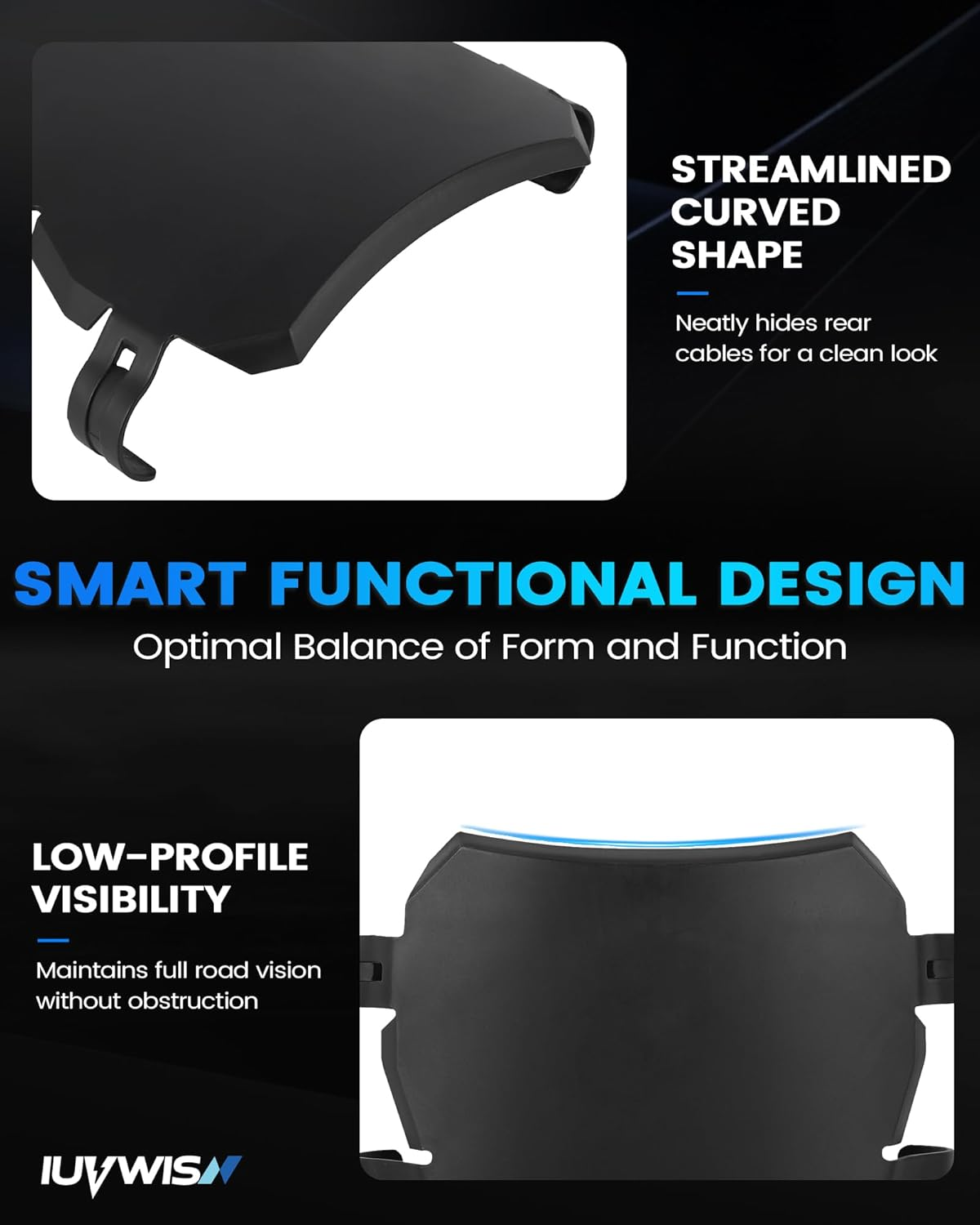 Electric Bike Number Plate E Bike Front Plate Compatible Fit for Ridstar Q20 Super 73 S1 S2 Y1 RX Macfox X1S X1S X X2 Commuter Ebike Electric Mountain Bike Black - Blue image number 2