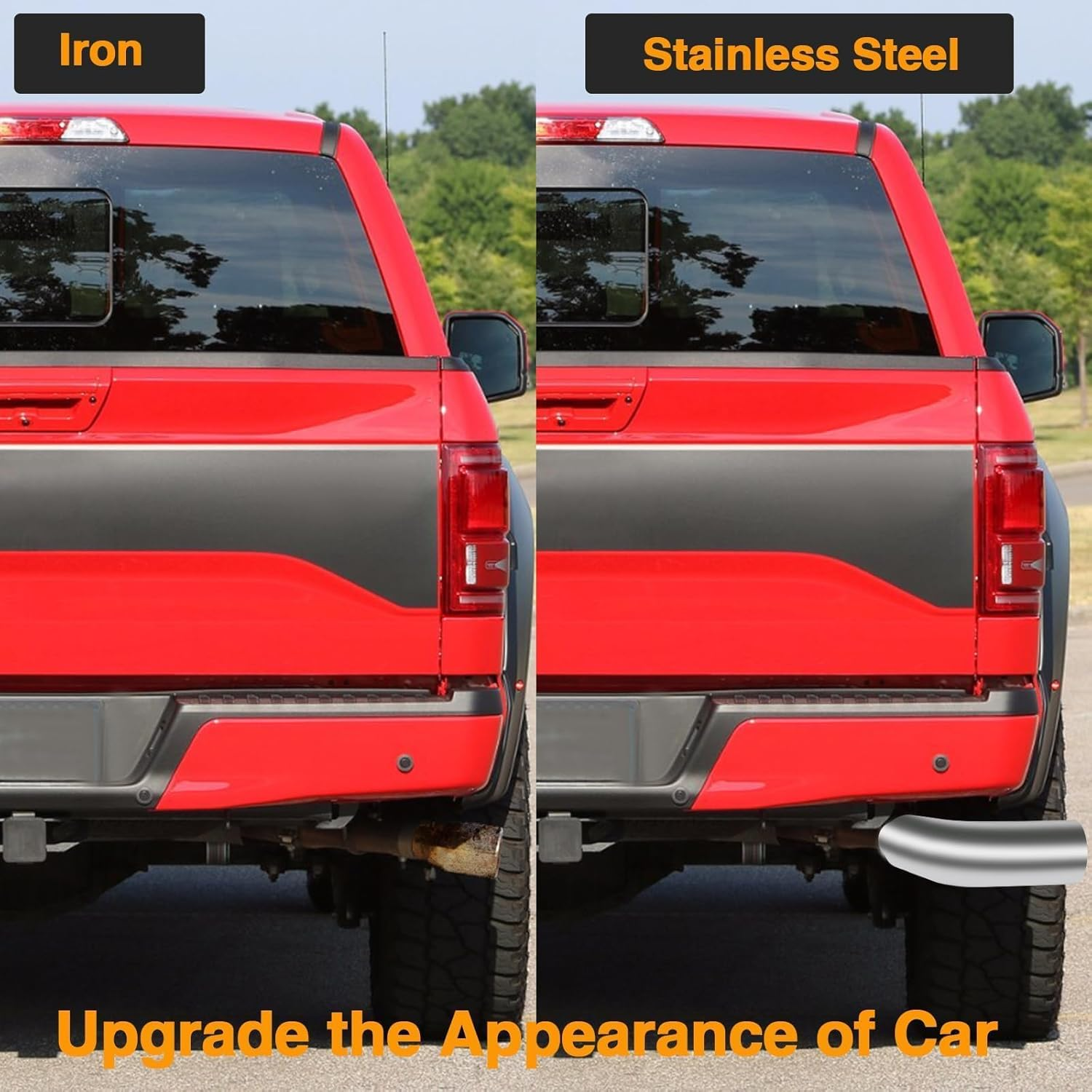 KPALAG 4 Inch Diesel Exhaust Elbow Tip 304 Stainless Steel Polished Exhaust Pipe Elbow 4&rdquo;Inlet to 6&rdquo; Outlet 23" Overall Long Side Exit Exhaust Tip Compatible with Pickup Truck image number 5