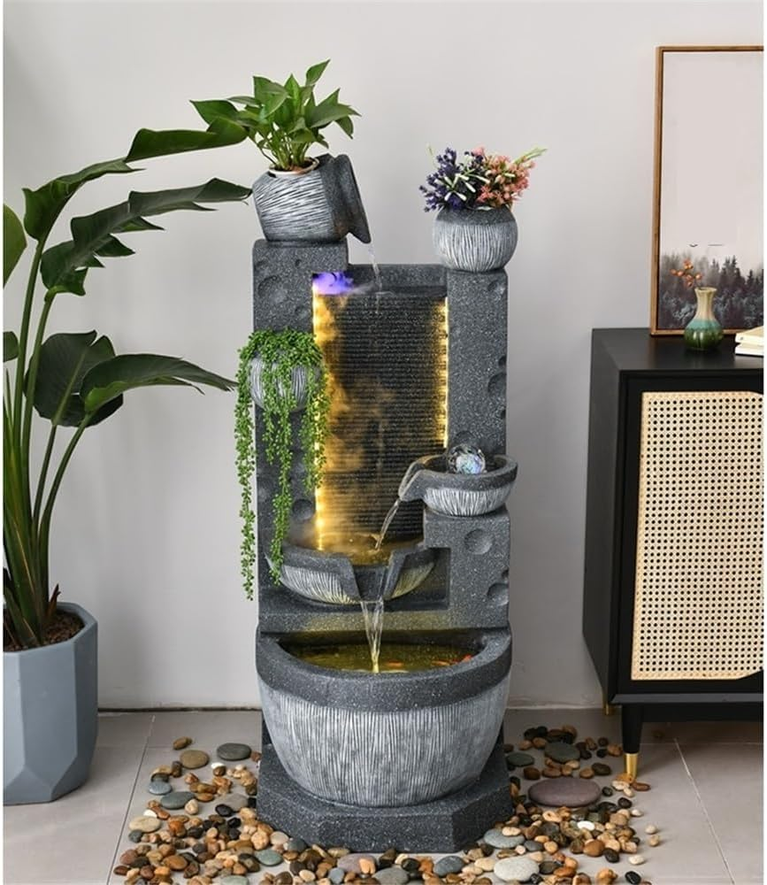 Outdoor Fountain Feng Shui Water Curtain Living Room Courtyard Feature European Luxury