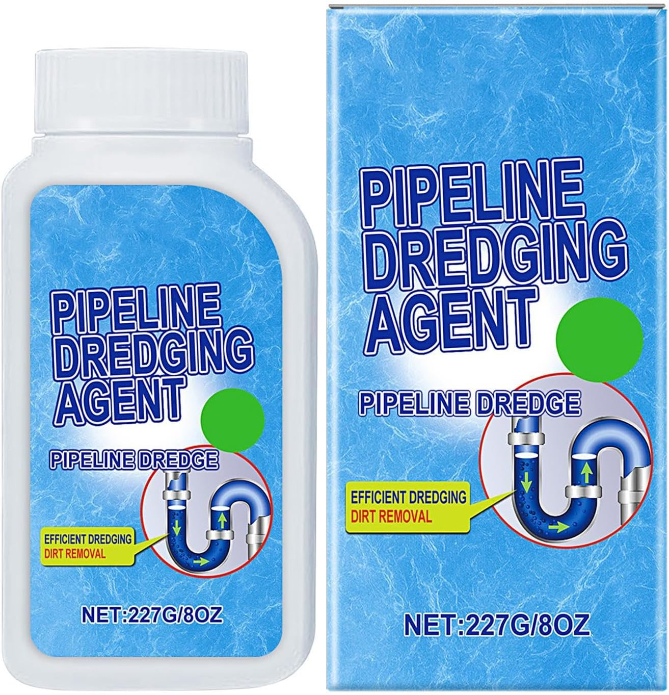 Pipeline Dredging Agent,Quick Drain Toilet Cleaner - Fast Breakdown Unclogger Powder Eliminator for Kitchen Pipeline Shower Sinks Tank image number 5