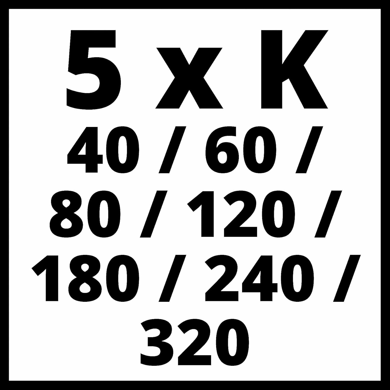 Original Einhell 35-Piece Sanding Belt Set 9 X 457 Mm (Belt File Accessories, Suitable for Cordless Tape File TE-BF 18 Li, 5X Grit 40, 60, 80, 120, 180, 240, 320)