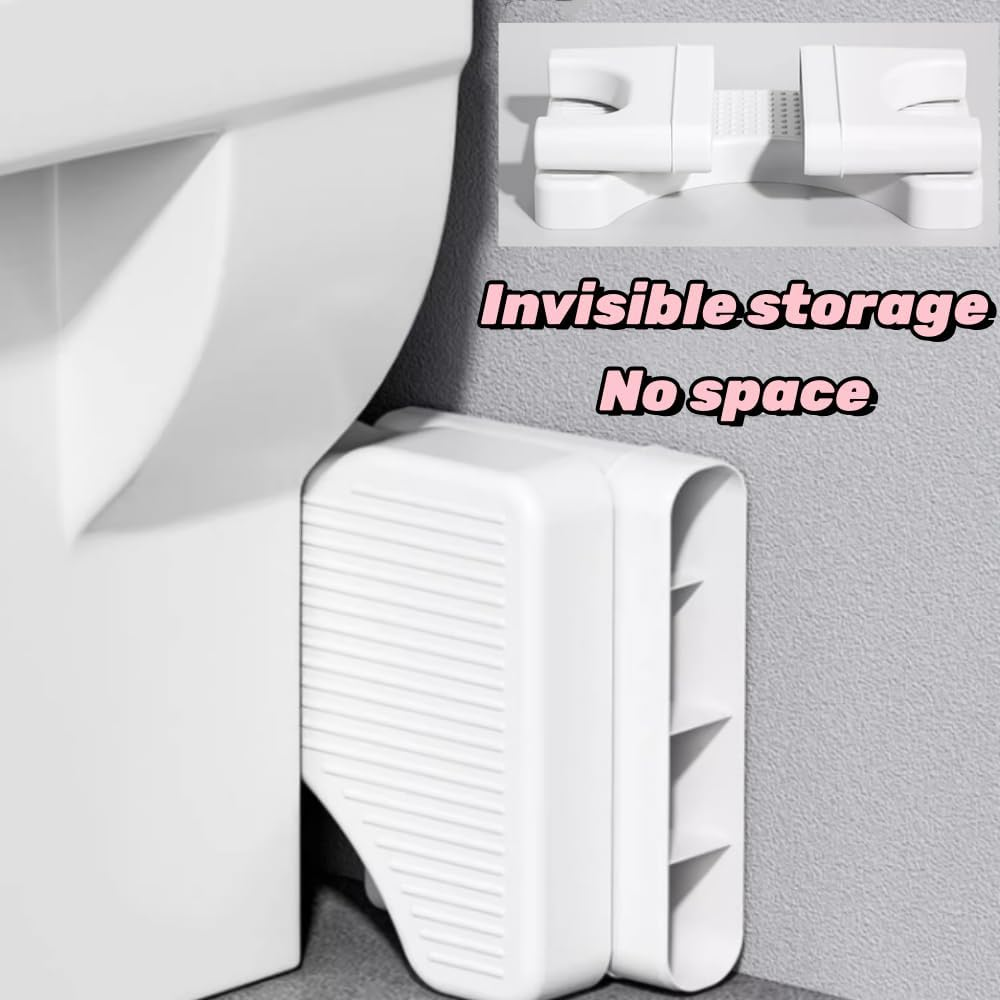 1 PCS Non-Slip Poop Stool for Bathroom,Toilet Stool Poop Stool for Adults,Seniors,Portable PP Toilet Stool Poop,Sturdy PP Toilet Step Stool for Easy to Wash image number 2