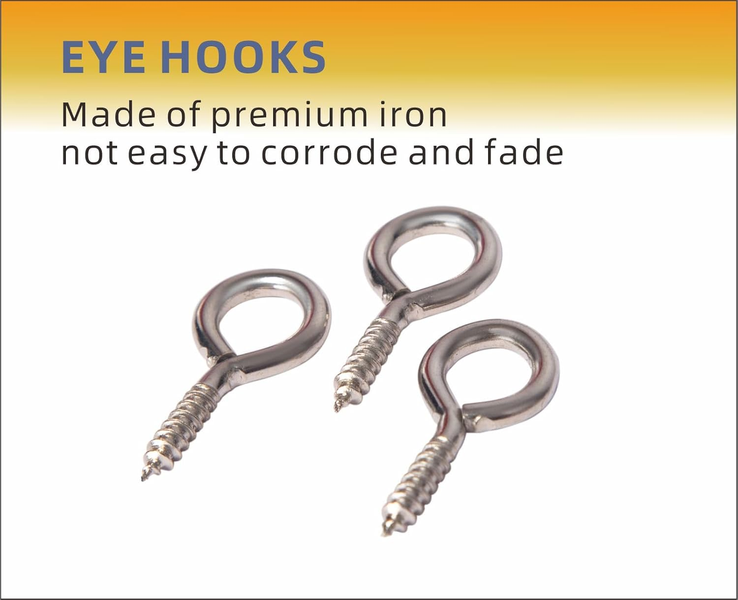 Mariyandh 100PCS 1.1 Inches Silver Eye Hooks Screw Metal Eye Hooks Small Eyelet Screws(5#,100Pcs) image number 4