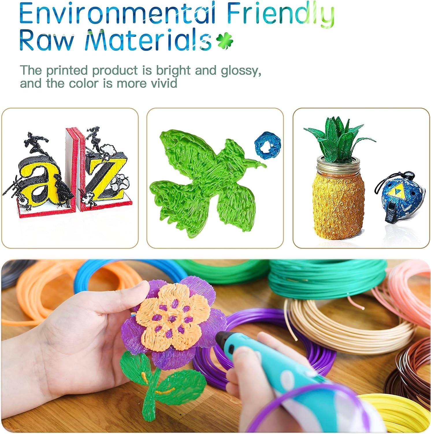 3D Pen Filament Pen Refill in 20 Colors, 1.75Mm Pla-Compatible SCRIB3D MYNT3D 3D Pen, Print Pen Filament Plastic for Doodlers to Create Crafts, Gel Clay Materials image number 1