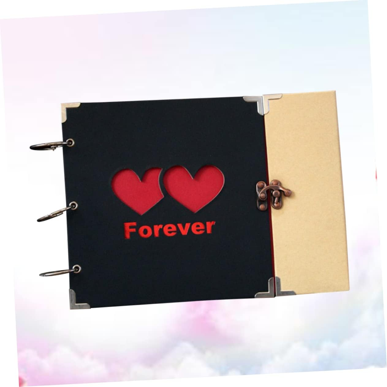 DIY Scrapbook Memory Album Double Heart Design High Capacity for Photos for Special Moments for Weddings Anniversaries and Valentine Day image number 2