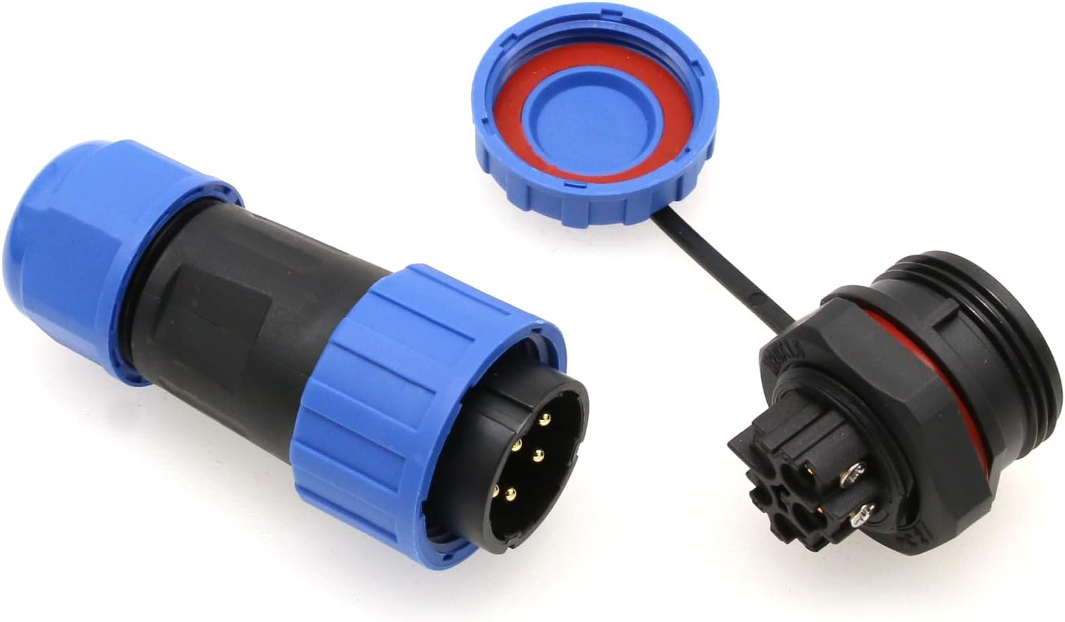 Hangton TY20 5 Pin 10A Waterproof Bulkhead Connector Screw Terminal Male Female Wire Plug Receptacle for Outdoor Electrical Device, 14Awg 6-12Mm OD image number 4