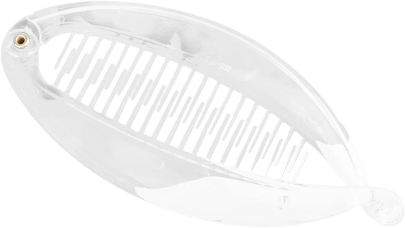 Frediuo Banana Hair Clip for Thin Hair,Classic Hair Barrette,Fashion DIY Hair Hair Accessories,Fishtail Banana Hair Clip,Hair Clamp, Clear image number 4