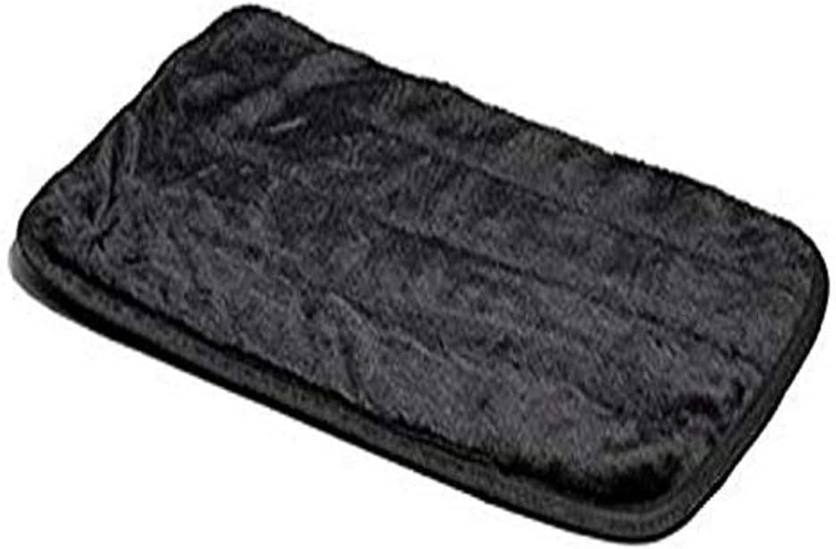 Midwest Homes for Pets Quiet Time Pet Bed Deluxe Black Fur Pet Mat 30" X 19"