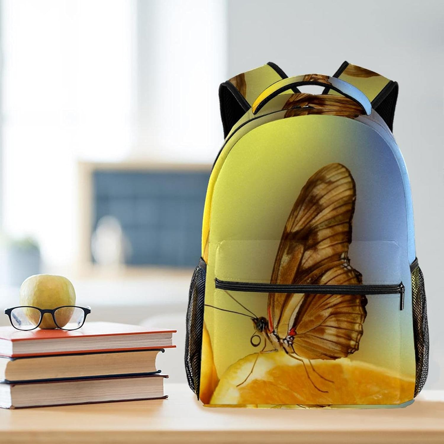 Insect Nature Butterfly Backpack Students Shoulder Bags Travel Bag College School Tote Backpacks image number 4