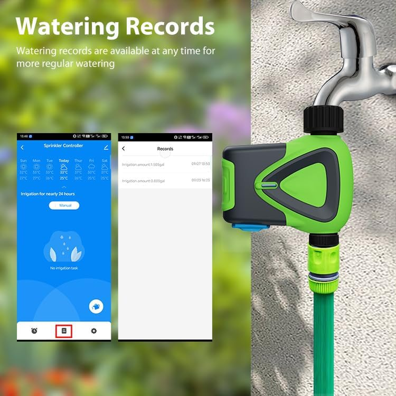 Uantii Smart Irrigation Water Timer Tuya Wifi Automatic Garden Sprinkler Proragmming Irrigation Water Valve Controller,App Control,No Hub Required image number 3