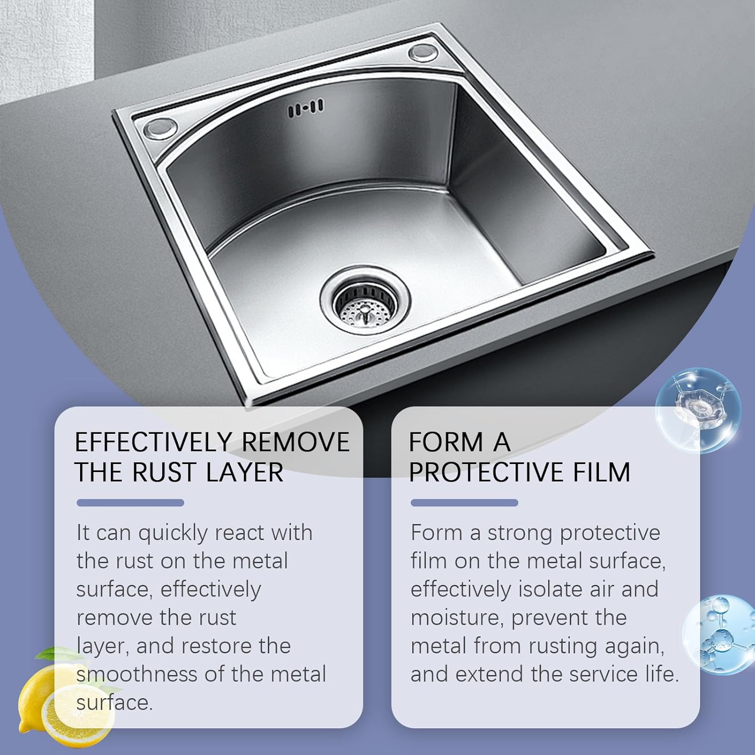 Highly Concentrated Rust Remover for Steel and Iron, Professional Strength Metal Cleaner with Protective Film Technology, 120Ml image number 3