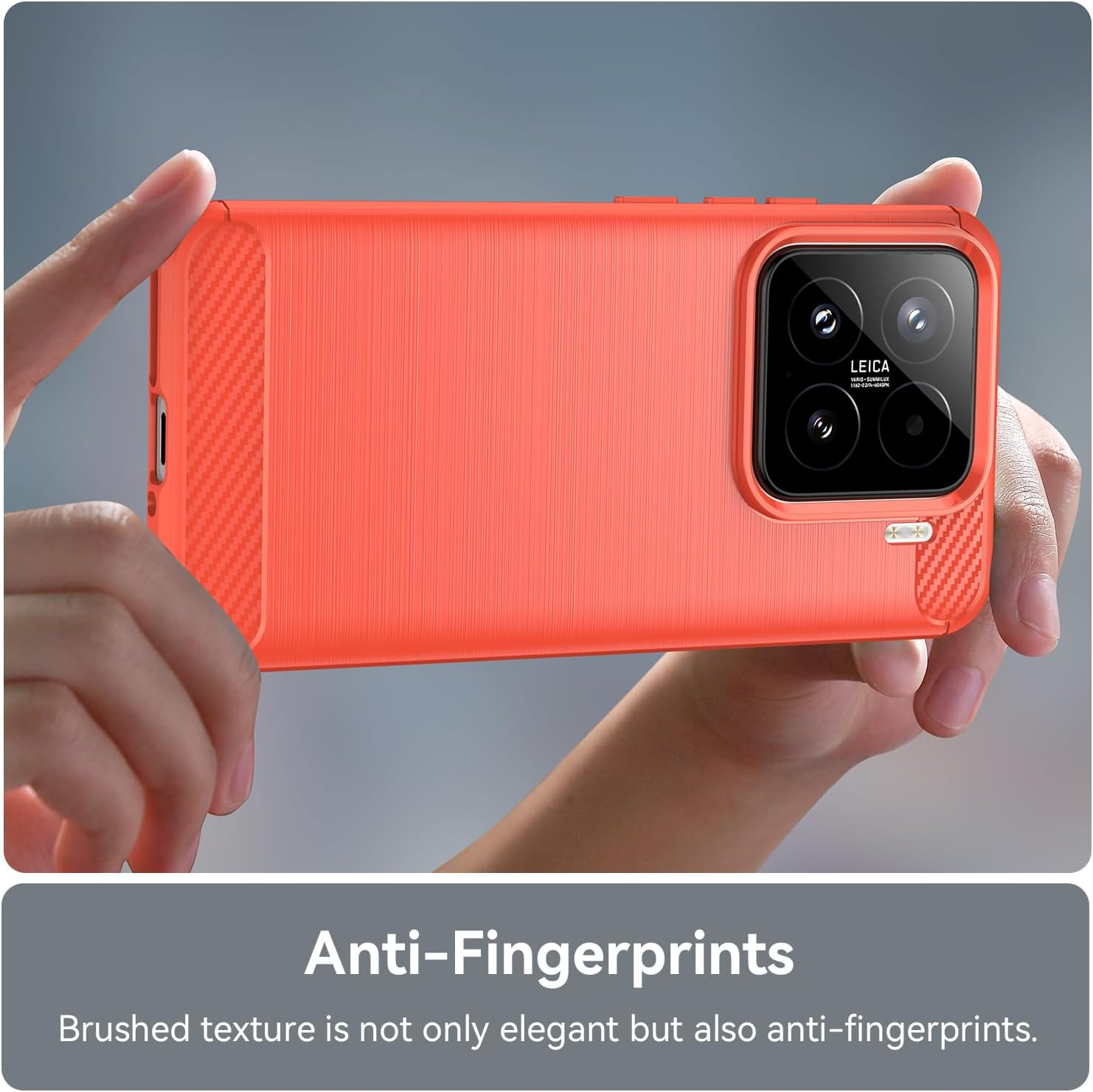 Case Made for Xiaomi 15 Case, Carbon Fiber Texture Design Cover Anti-Scratch Shock Absorption Case for Xiaomi 15 Case (2024) (Red) image number 6