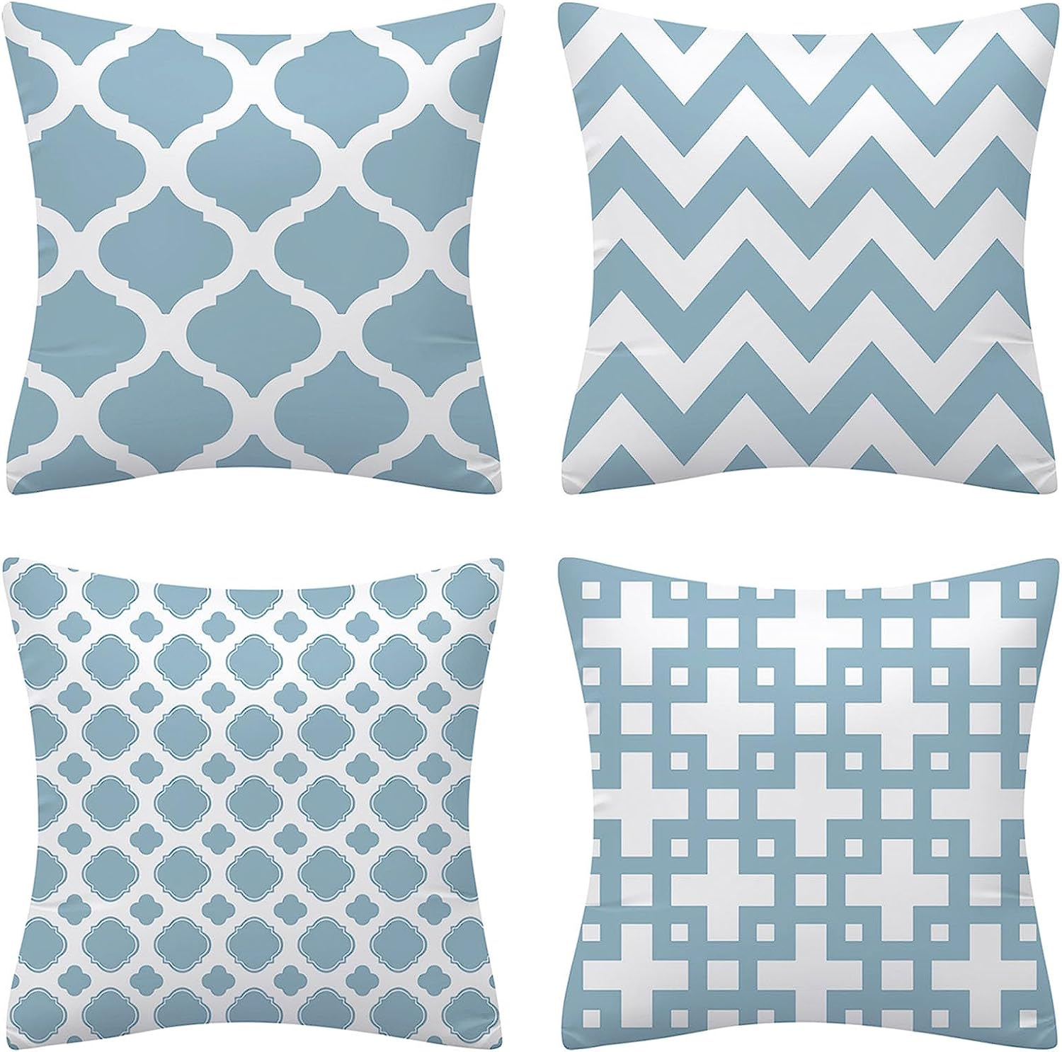 Set of 4 Luxton Grey Hamptons Cushion Covers Home Decoration Cushion Covers 45X45Cm