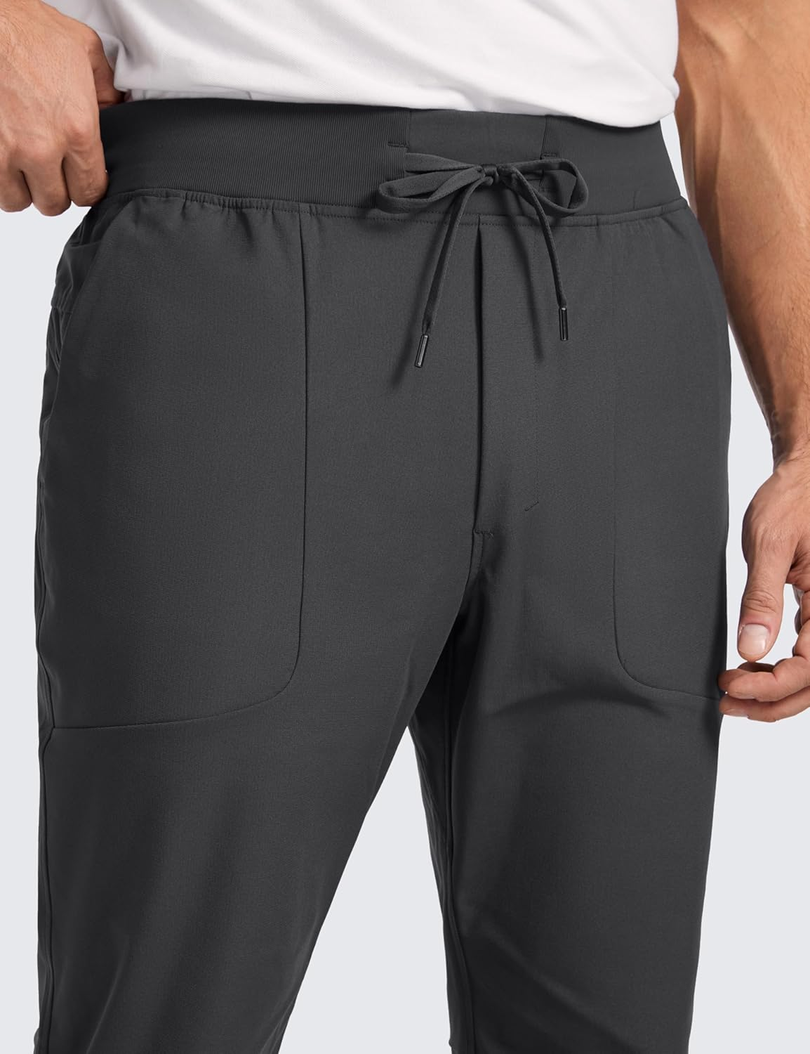 CRZ YOGA All Day Comfy Pull-On Golf Joggers for Men 28"/30" - Quick Dry Lightweight Work Casual Pants with Pockets image number 3