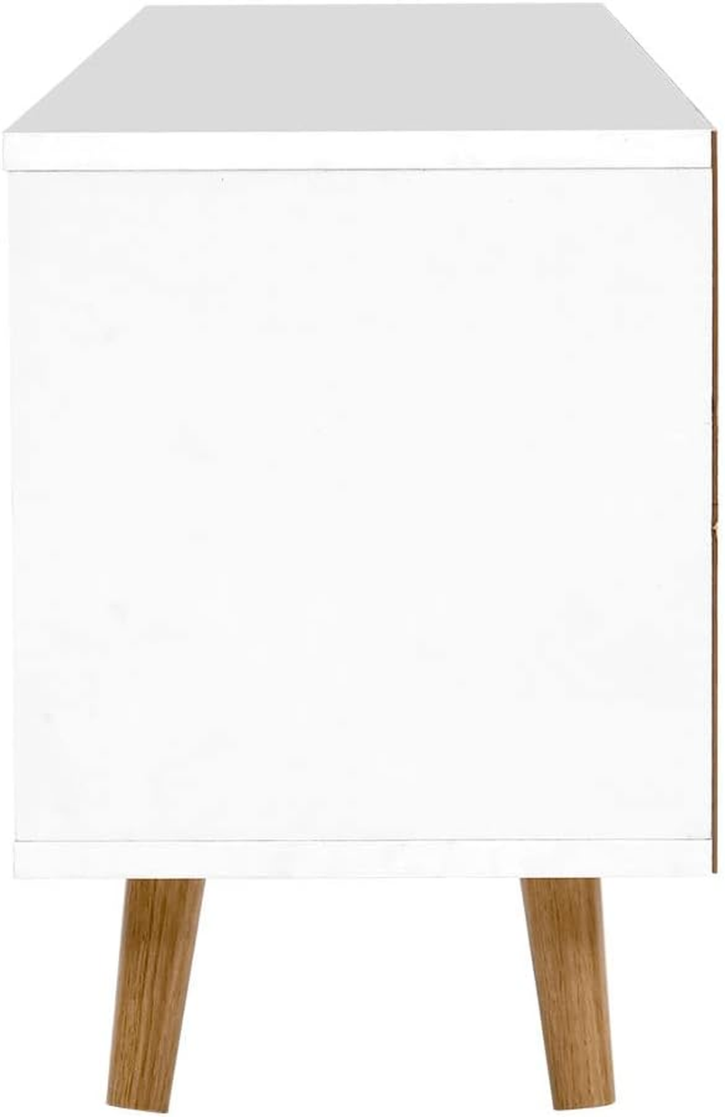 Artiss TV Unit Cabinet Entertainment Units, Wood Stand Table Cabinets Storage Shelf Organiser Cupboard Home Living Room Bedroom Furniture, with 2 Drawer and Cable Management Holes White image number 5