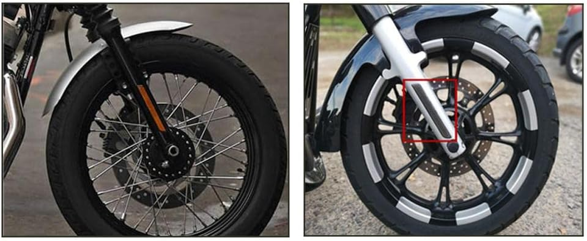 Generic Motorcycle Leg Reflectors Set, Yellow - Silver image number 6