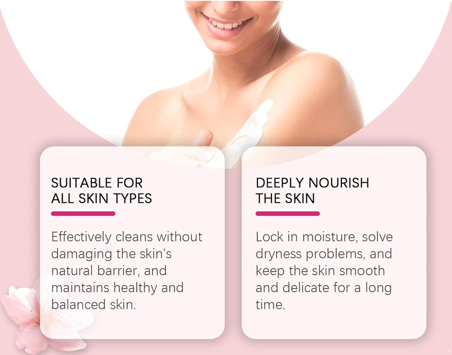 Loodgao Cherry Blossom Body Care Trio Set 3 Piece Moisturizing Body Wash Cream and Perfume Lightweight Non Greasy Pink One Size image number 1