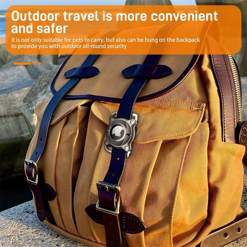 Airtag Dog Collar Holder | Airtag Dog Waterproof - Protective Airtag Case Holder for Dog Collar and Cats with Removable Metal Loop, Sturdy TPU, Lightweight, Compact Size, Fits 1" Width Collar image number 2