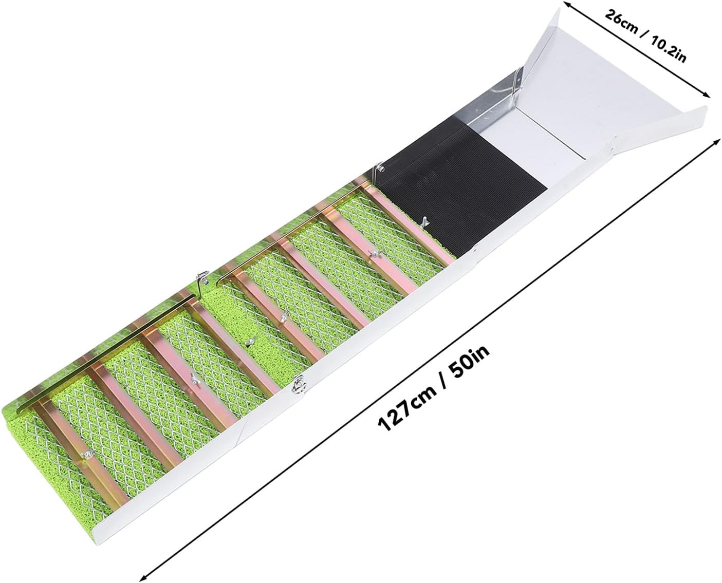 50 Inch Folding Aluminum Alloy Sluice Box, Portable Sluice Box for Gold Mining, Gold Sluice Equipment, Gold Prospecting Tool for River, Creek, Gold Panning, Dredging image number 2