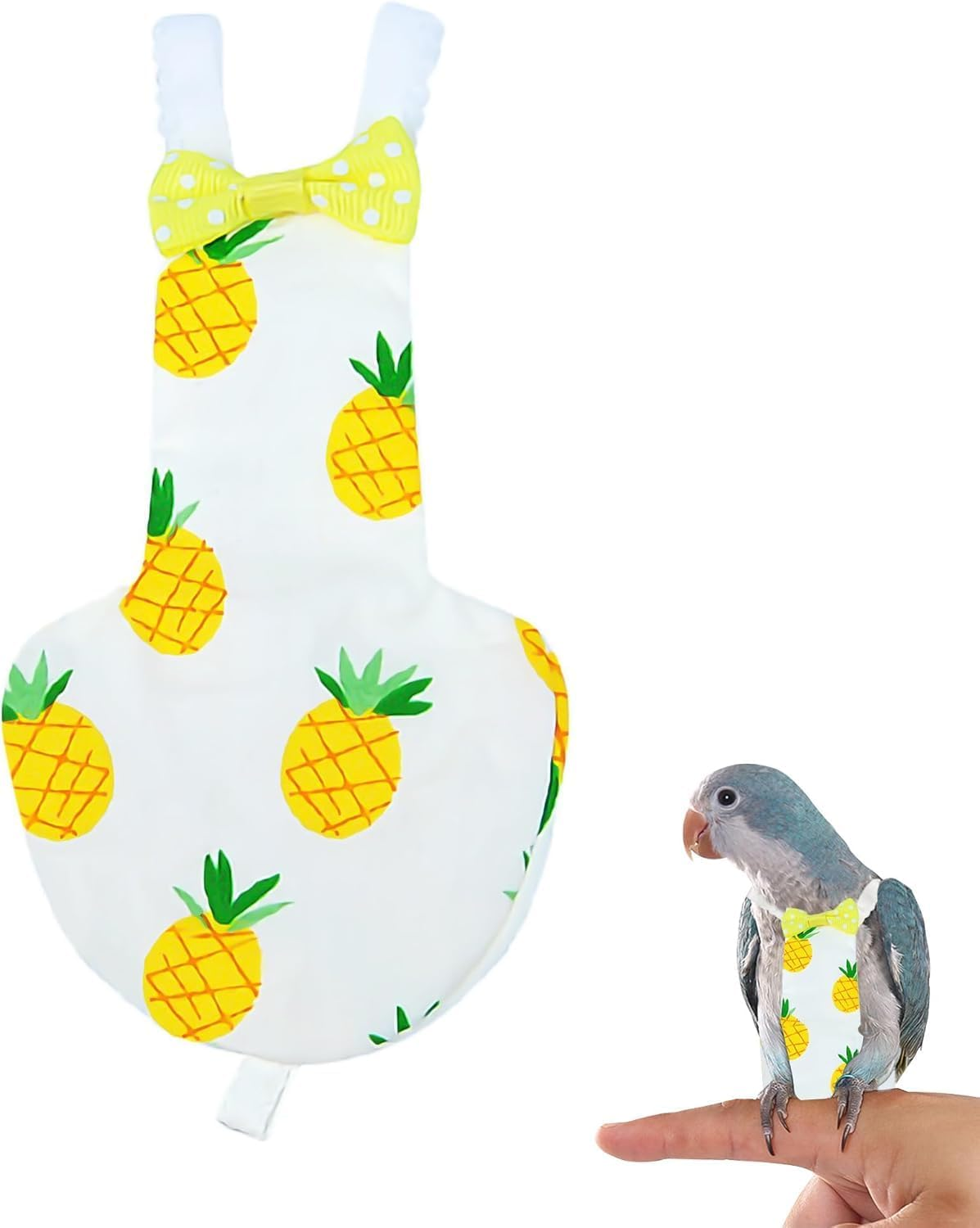 Pet Bird Clothes, Diaper, Poop Bags, Diapers, Pigeons, Parrots, Flight Suits, Diapers (Yellow, L, Count, 1) image number 2