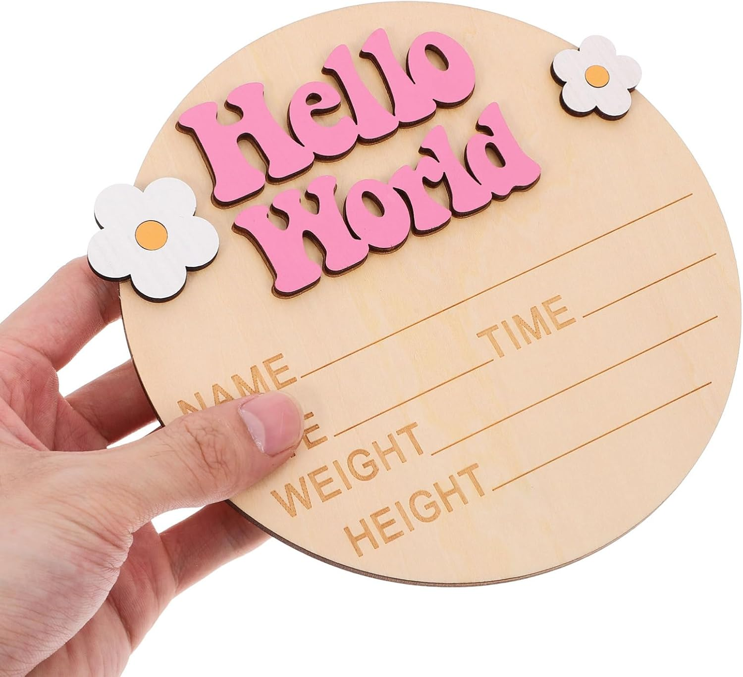 VICASKY Milestone Announcement Sign for Newborn Nursery Decor Growth Record Plaque for Newborn Photo Props and Showers image number 6