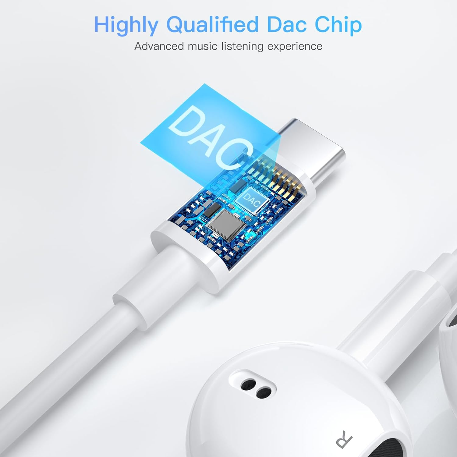 USB C Earphones for Iphone 16 Pro Max/16 Pro/16 Plus,  Wired Headphones [Mfi Certified] USBC Headphones for Iphone 16 with Mic & Volume Control Hifi Stereo Earbuds for Iphone 15/Ipad Pro image number 2