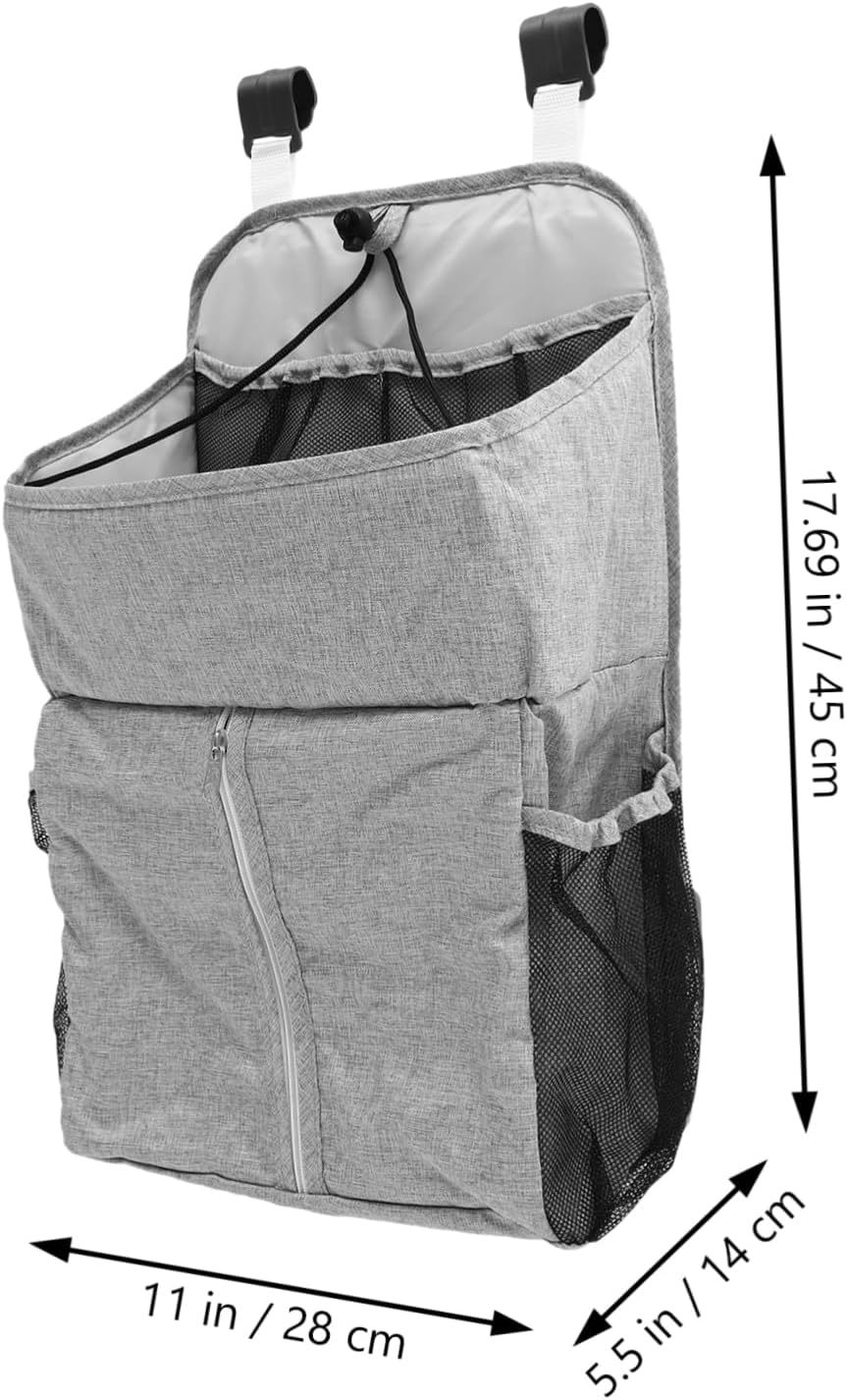 Nappy Caddy Diaper Bag Newborn Crib Storage Hanging Bag Washable Stylish image number 2