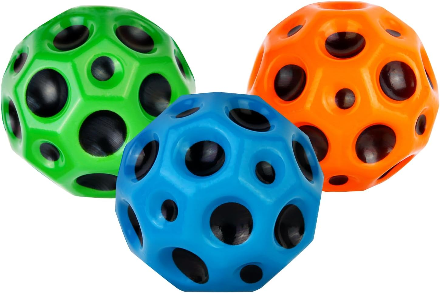 TVMPKIX Space Ball，High Bouncy Balls, TK Is Super Hot Moon Balls and Space Balls for Kids,Improve Hand-Eye Coordination Bubble Ball Space Galaxy Bouncy Ball Easy to Grip and Catch. (3 Pack)