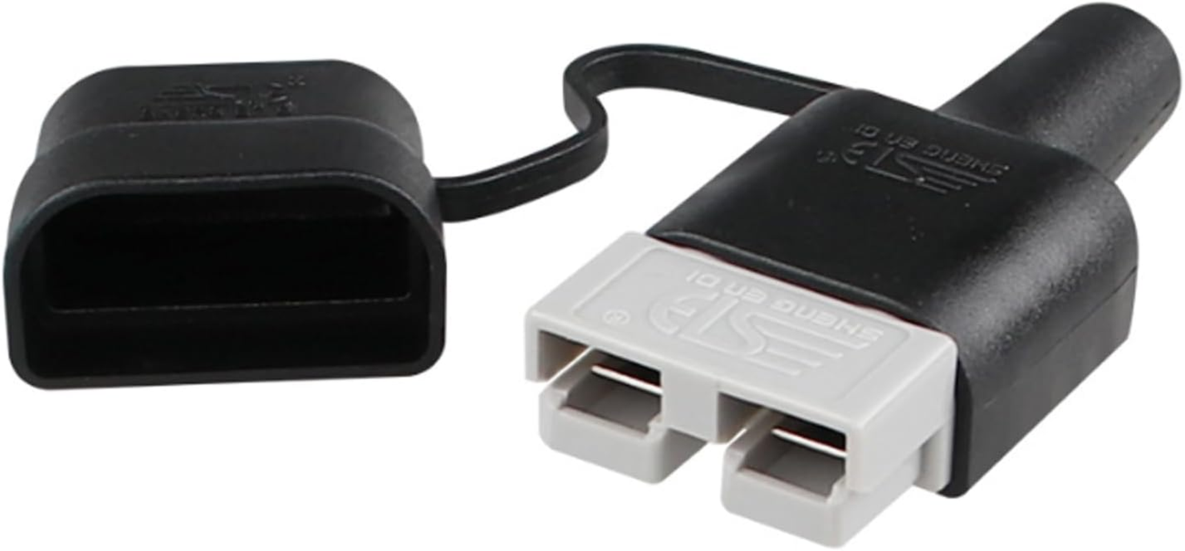 4PCS Waterproof & Dustproof 50A Anderson Plug Sheath Covers with Caps &ndash; Black PVC Sleeve for Caravans, Solar Panels, 4WD, Battery Boxes, and Outdoor Use image number 1