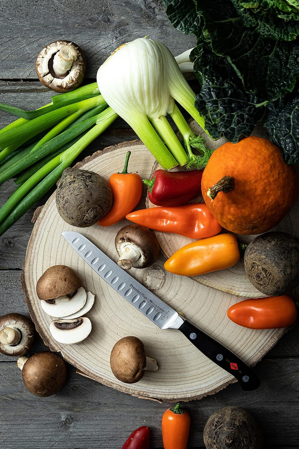 F.Dick Premier plus Utility Knife with Hollow Point, Black, 15 Cm Blade Length