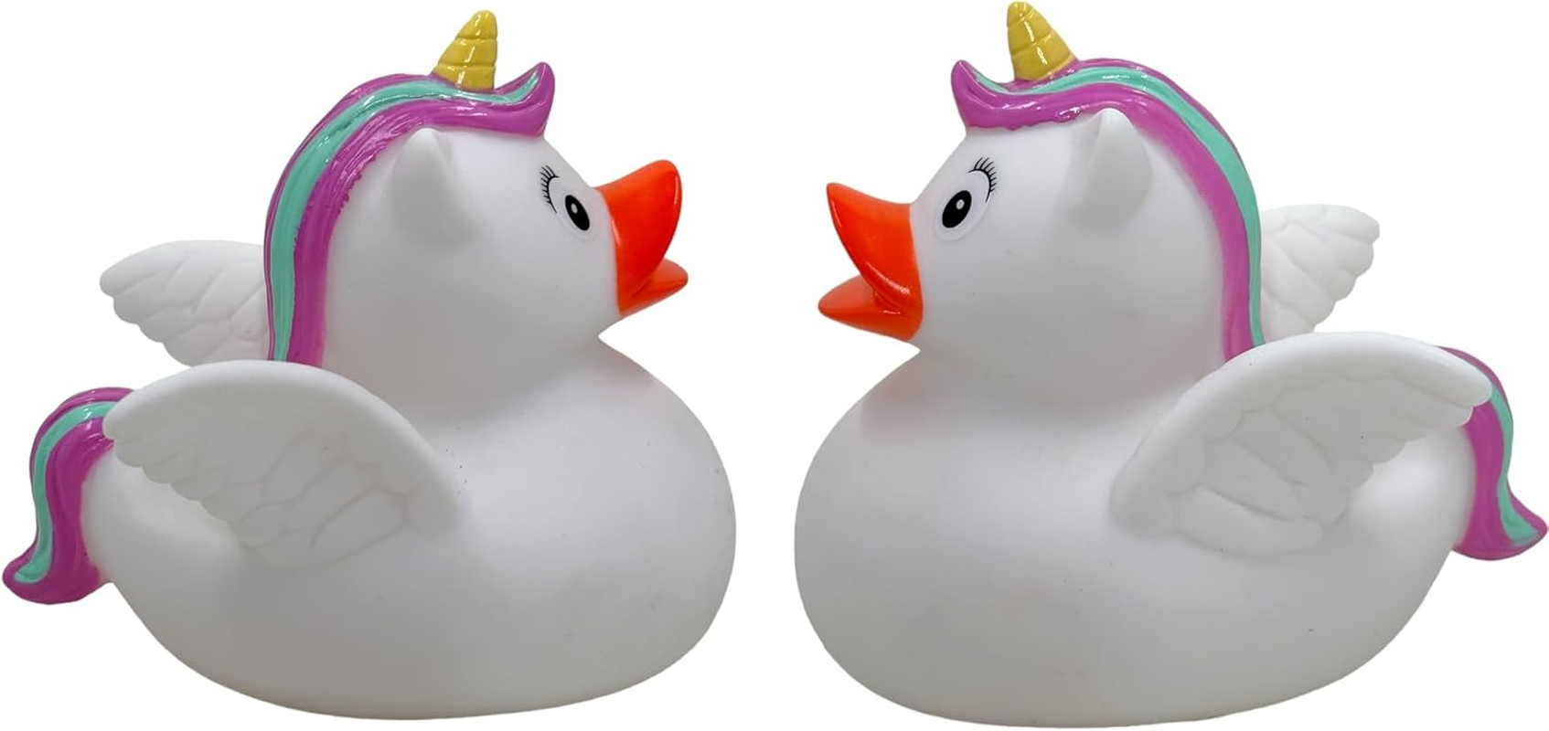 MIJOMA Set of 2 Bath Ducks Bath Toys, Hand Painted & Latex Free, Perfect for Parties, Birthdays, Christmas, Baby Showers & More - Great Bathroom Decoration, 8 Cm High (Guardian Angel) image number 4