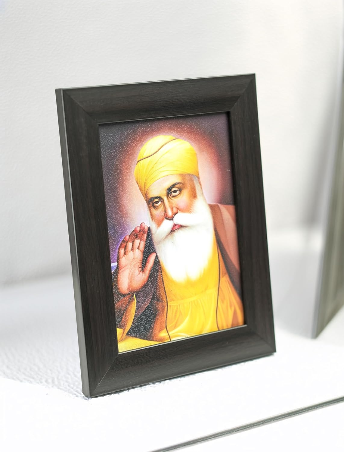 All Sikh God Picture Wall Frame (5 X 7 Inches) Guru Gobind Singh Ji Photo with Frame Nanak Dev Baba Deep Singhji Photo Frame Wall Hanging Tabletop Sikh God Photo Frame Hanging Visakhi Diwali Gift