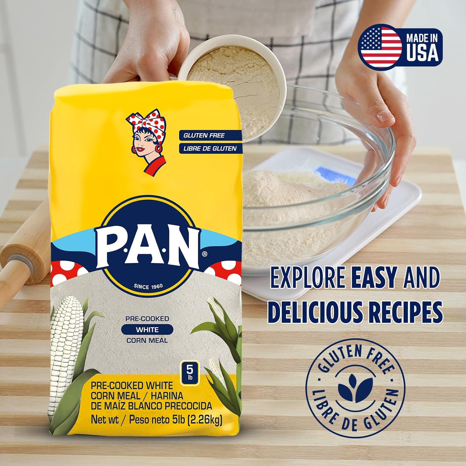 PAN White Corn Flour 2.2 Kg image number 3