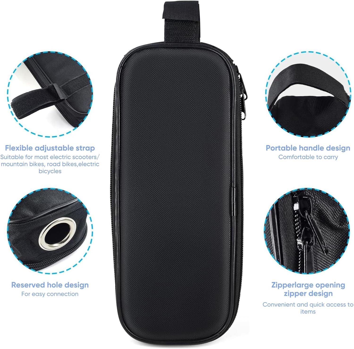 Waterproof Electric Bike Controller Bag, Hard Shell E-Bike Storage Bag with Adjustable Straps, Durable Waterproof Case for Battery & Controller &ndash; Fits Most E-Bikes and Scooters image number 4