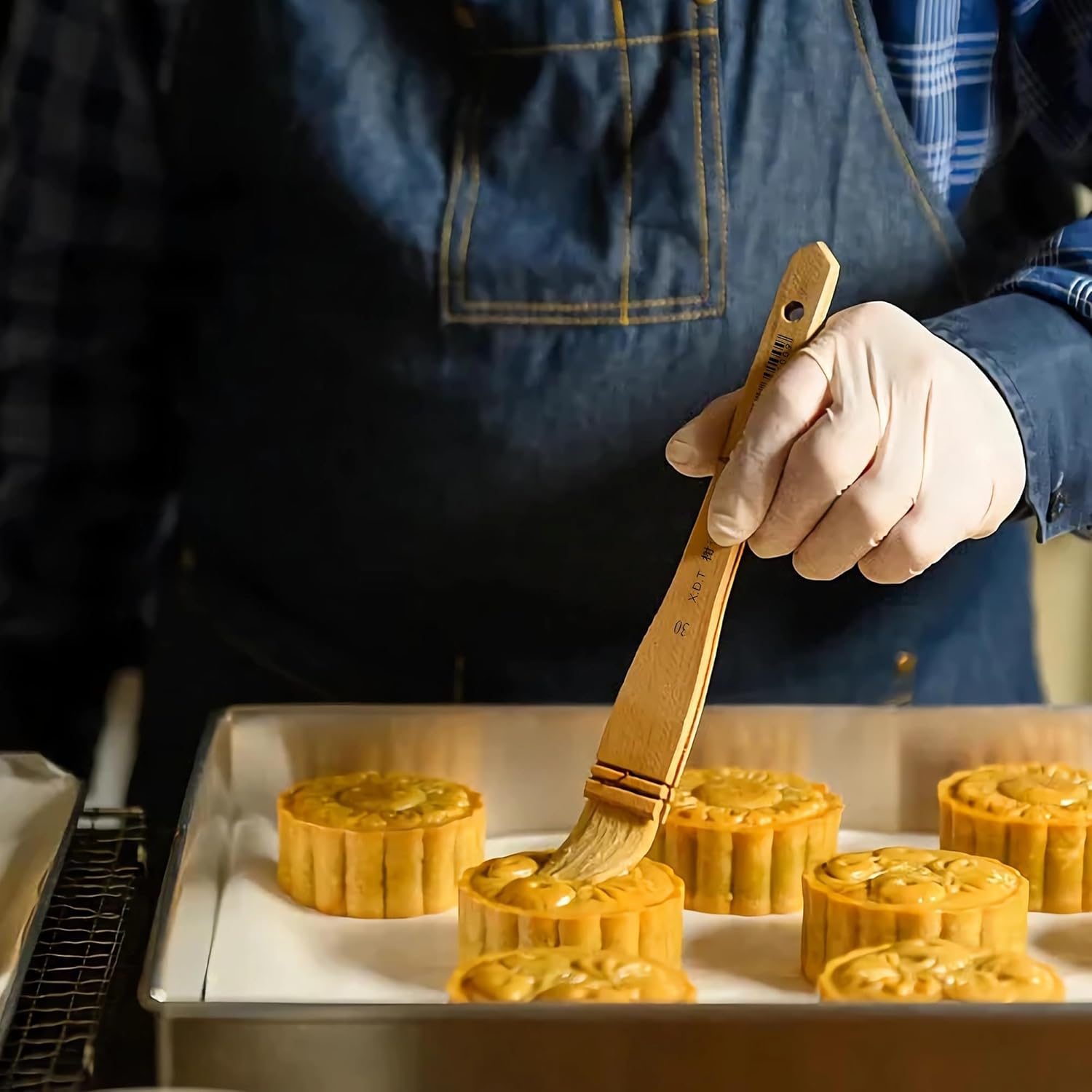 XDT#5249 Hake Artist Paint Brush 3 Piece Set Medium Soft Premium Goat #1.18In #2In #2.95In, Acrylic Oil Watercolor image number 3