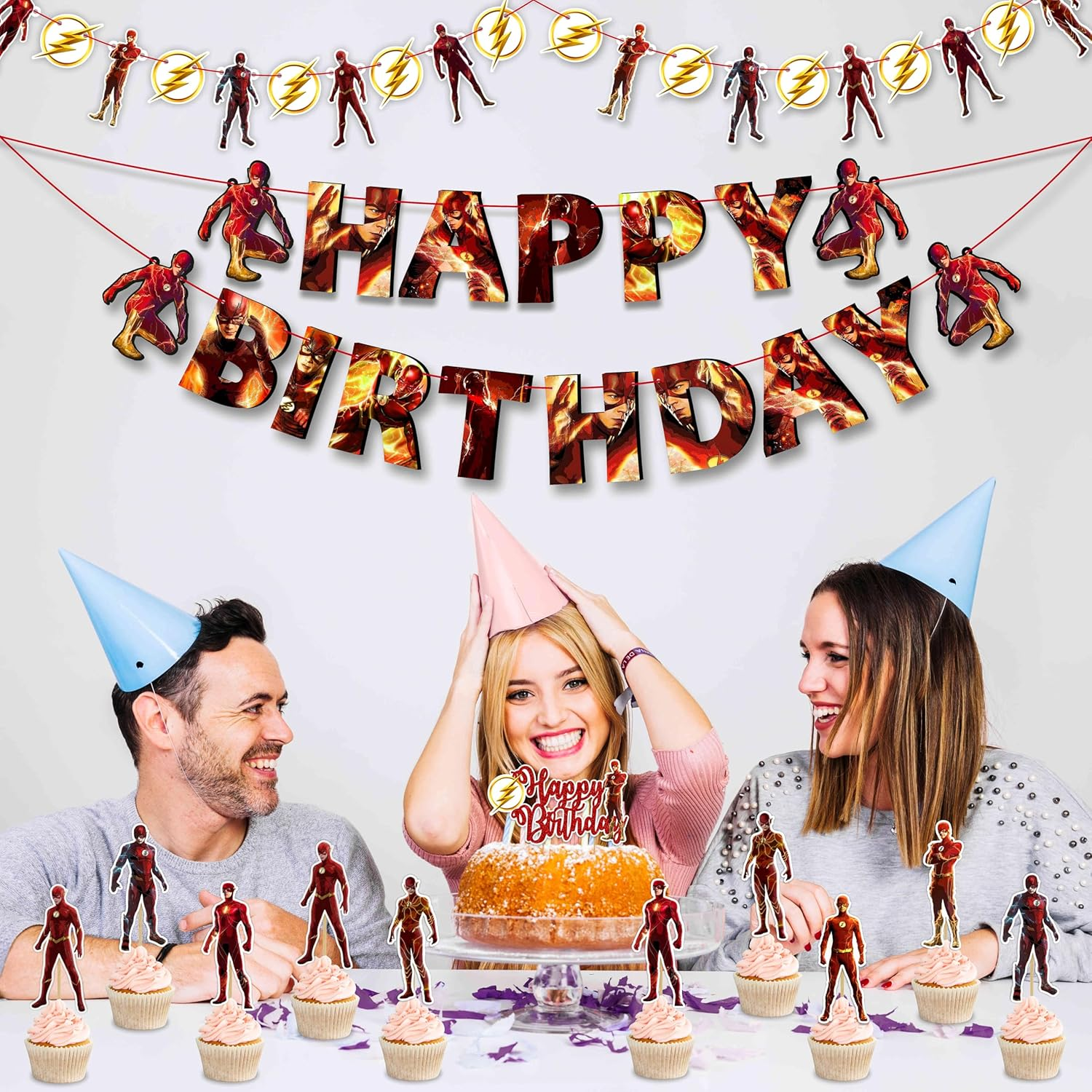 Flsh Theme Birthday Speed into Celebration with Party Supplies &ndash; Bold Red, Yellow, and Lightning Designs Perfect for Action-Packed Parties. image number 5