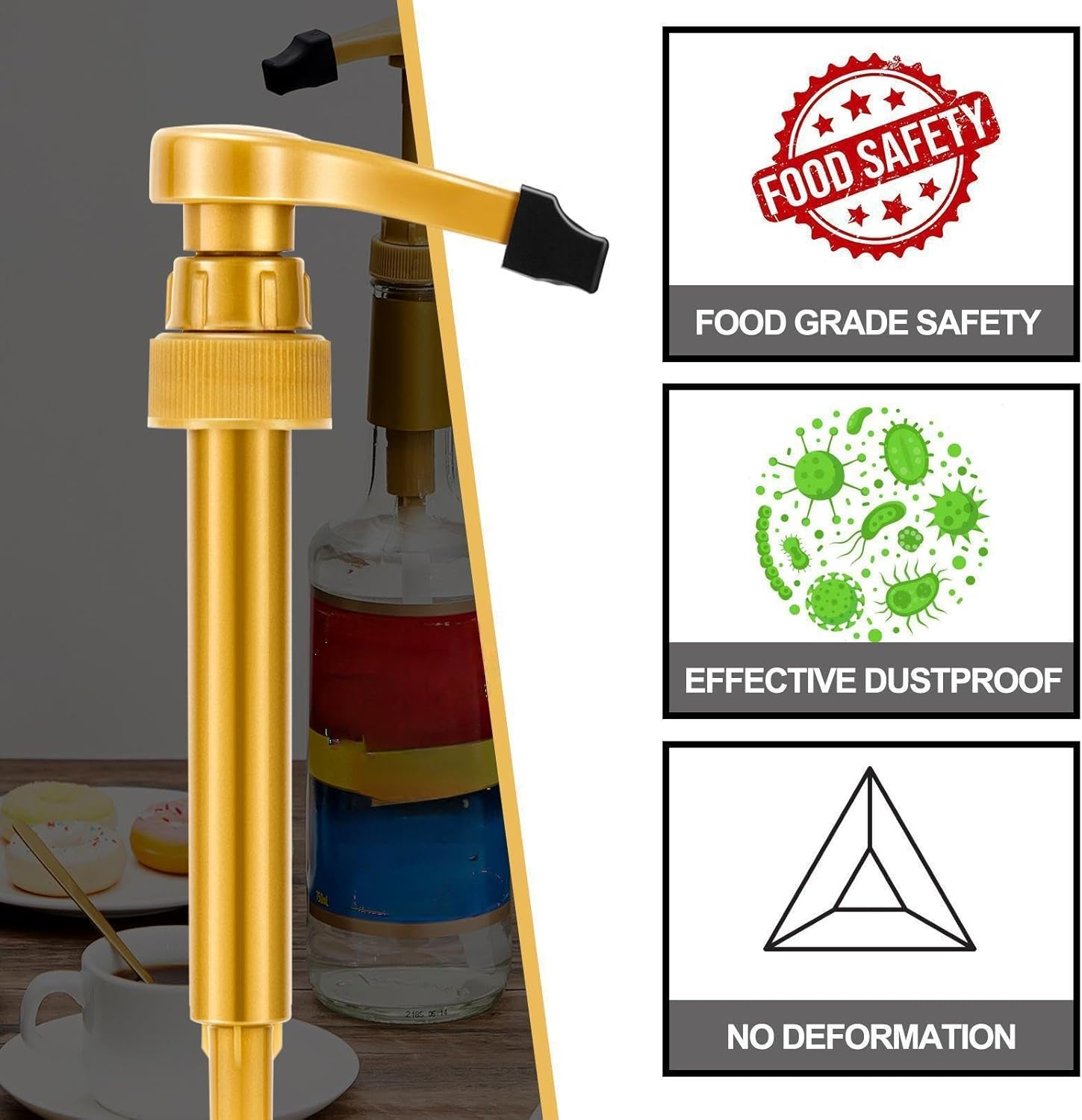 Zhehao 20 Pcs Coffee Syrup Pump Tip Cap Pourer Covers Black Rubber Caps Fits for Syrup Pump, Pour Dispenser, Oil Liquor Bottle, Keep Sugar Condiments Olive Clean Preserved image number 2