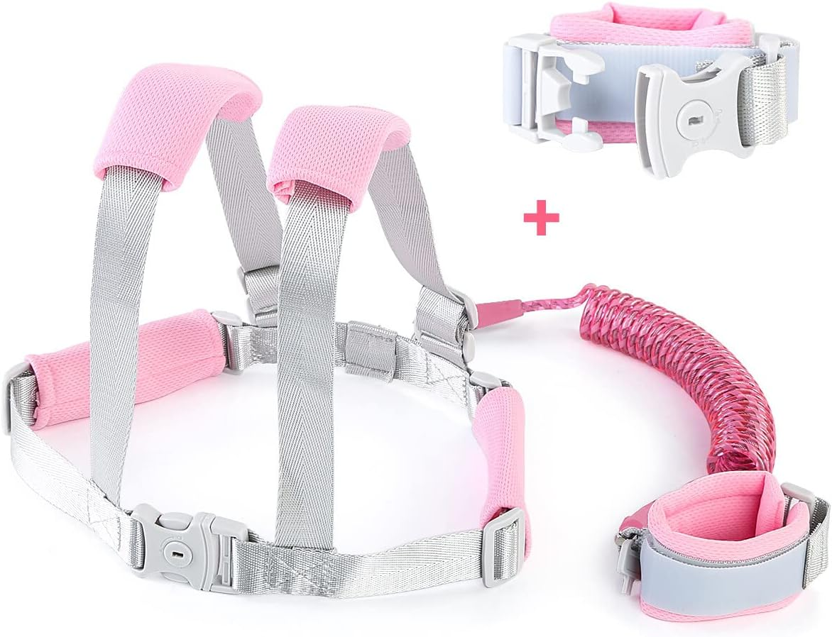 Yuehuam Toddler Leash & Harness for Girls Child Safety Wristband Leash anti Lost Wrist Link for Toddlers Reflective Kid Harness with Leash Walking Leash with Lock image number 6