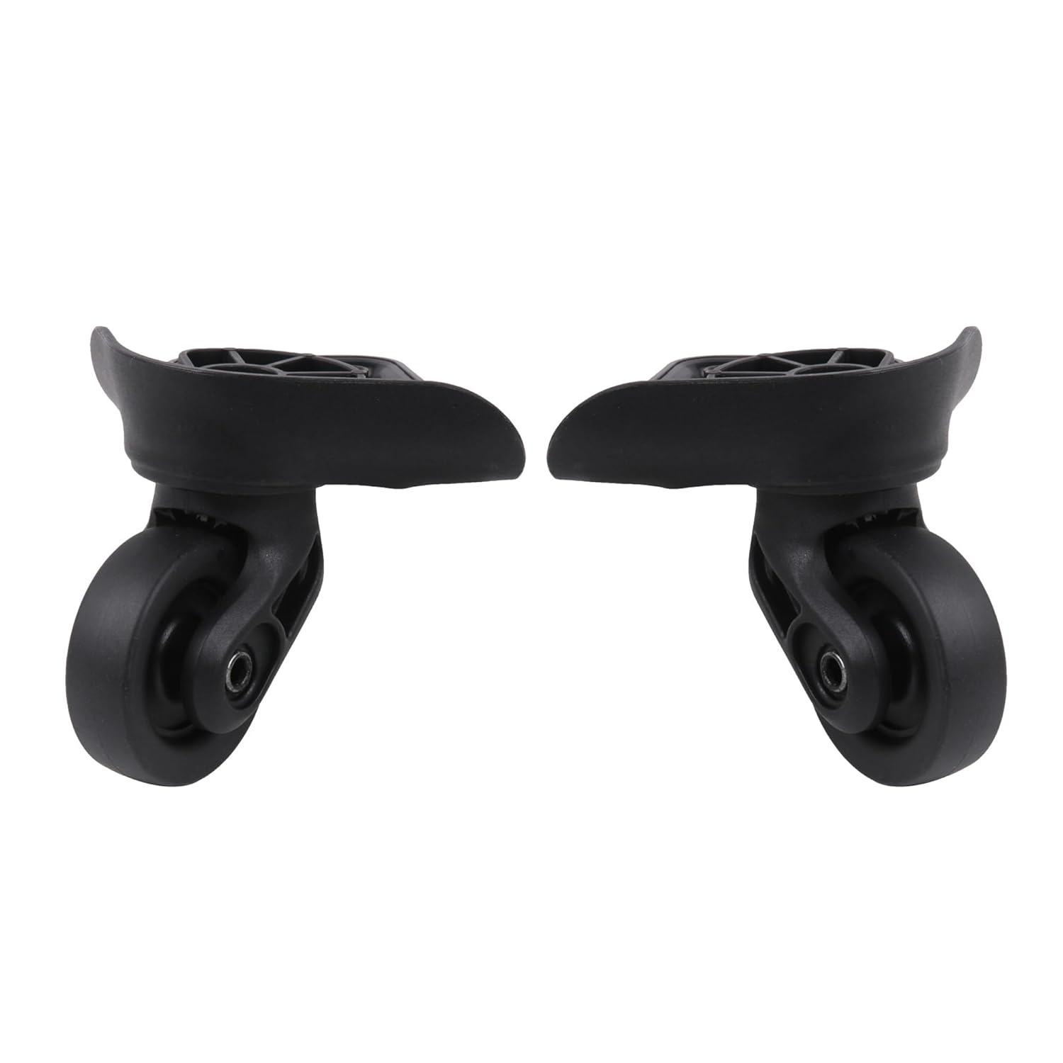 2 Pair Replacement Wheels for Luggage 360 Swivel Suitcase Casters Black 1.42 Inch Black image number 1