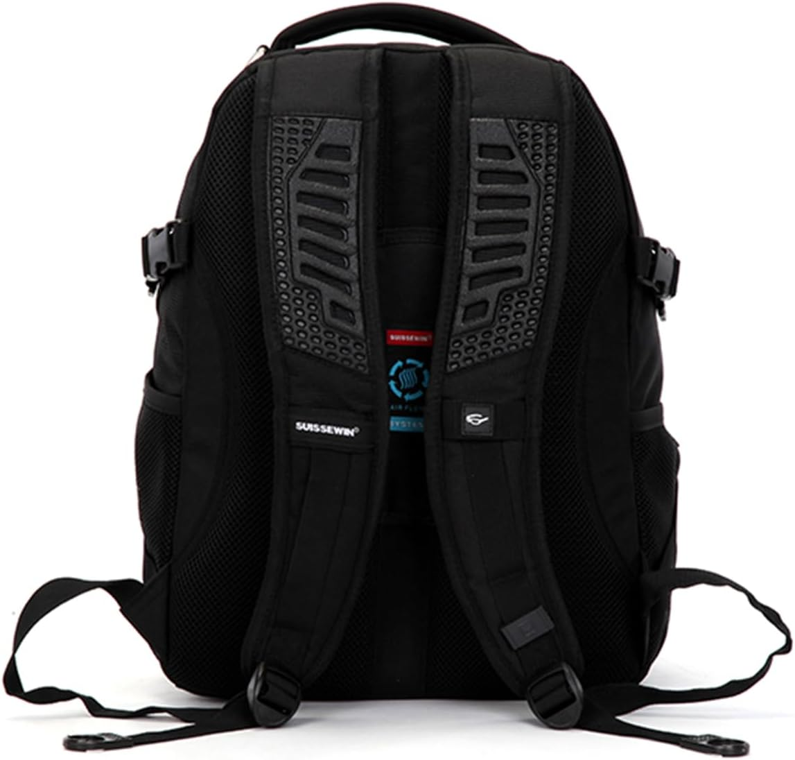 SUISSEWIN Swiss Laptop Backpack 15.6 Inch, Water Resistant Shoulder Messenger Bag, Travel, Work, Business, College, Black Backpack for Men and Women (SN9610) image number 3